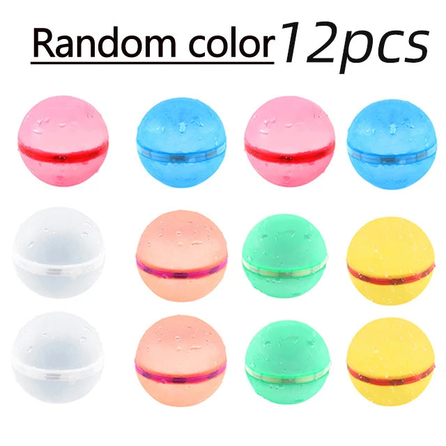 Magnetic Reusable Water Balloons Refillable Water Balloon Quick Fill Self Sealing Water Bomb Splash Balls for Kids Swimming Pool