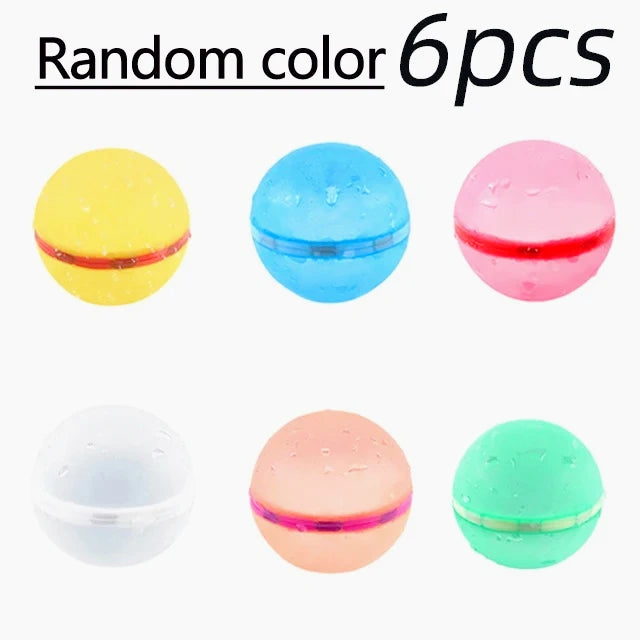 Magnetic Reusable Water Balloons Refillable Water Balloon Quick Fill Self Sealing Water Bomb Splash Balls for Kids Swimming Pool