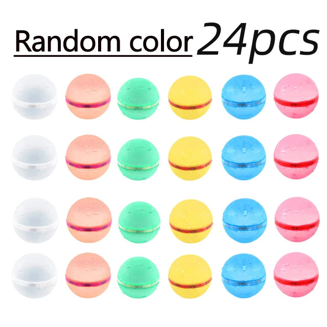 Magnetic Reusable Water Balloons Refillable Water Balloon Quick Fill Self Sealing Water Bomb Splash Balls for Kids Swimming Pool